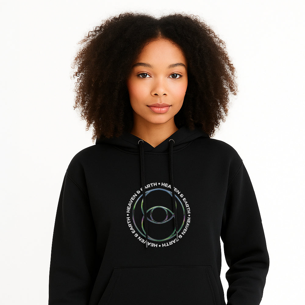 Vesica Piscis Heaven & Earth Hoodie 100% Organic Cotton