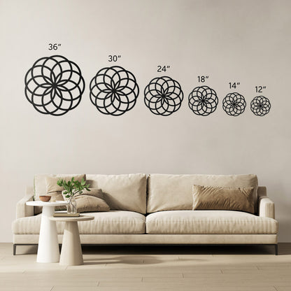 Lotus Of Life Metal Wall Art