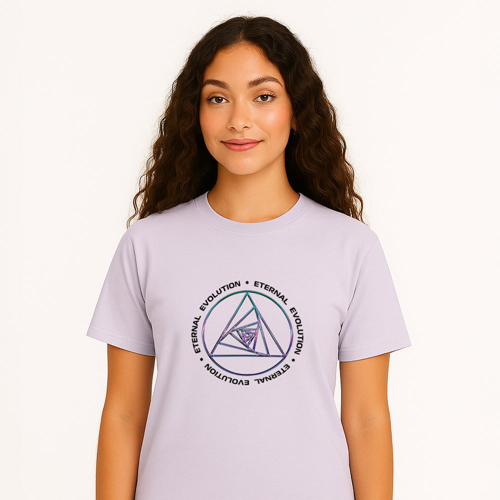 Spiraling Equilateral Triangles T Shirt 100% Organic Cotton