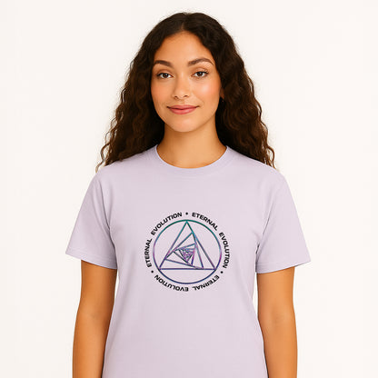 Spiraling Equilateral Triangles T Shirt 100% Organic Cotton