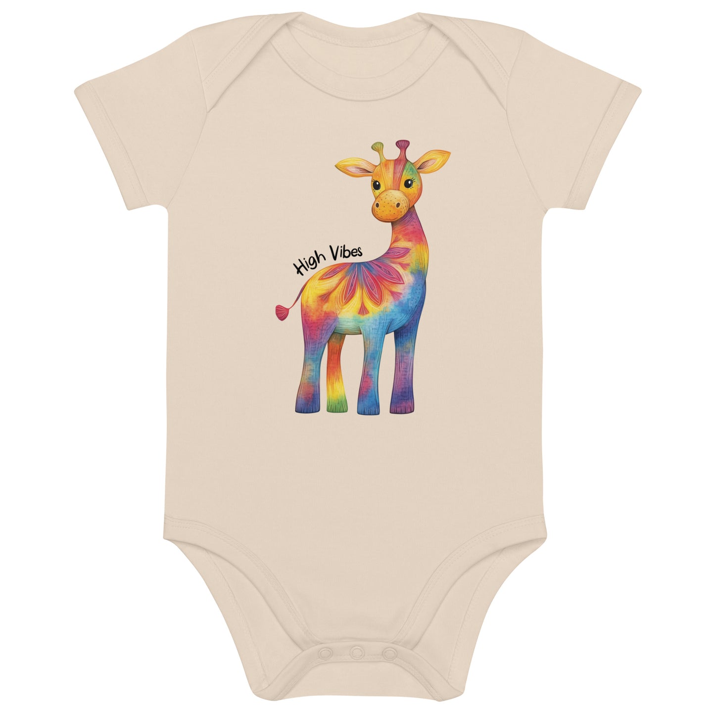 Giraffe Organic Cotton Baby Bodysuit High Vibes