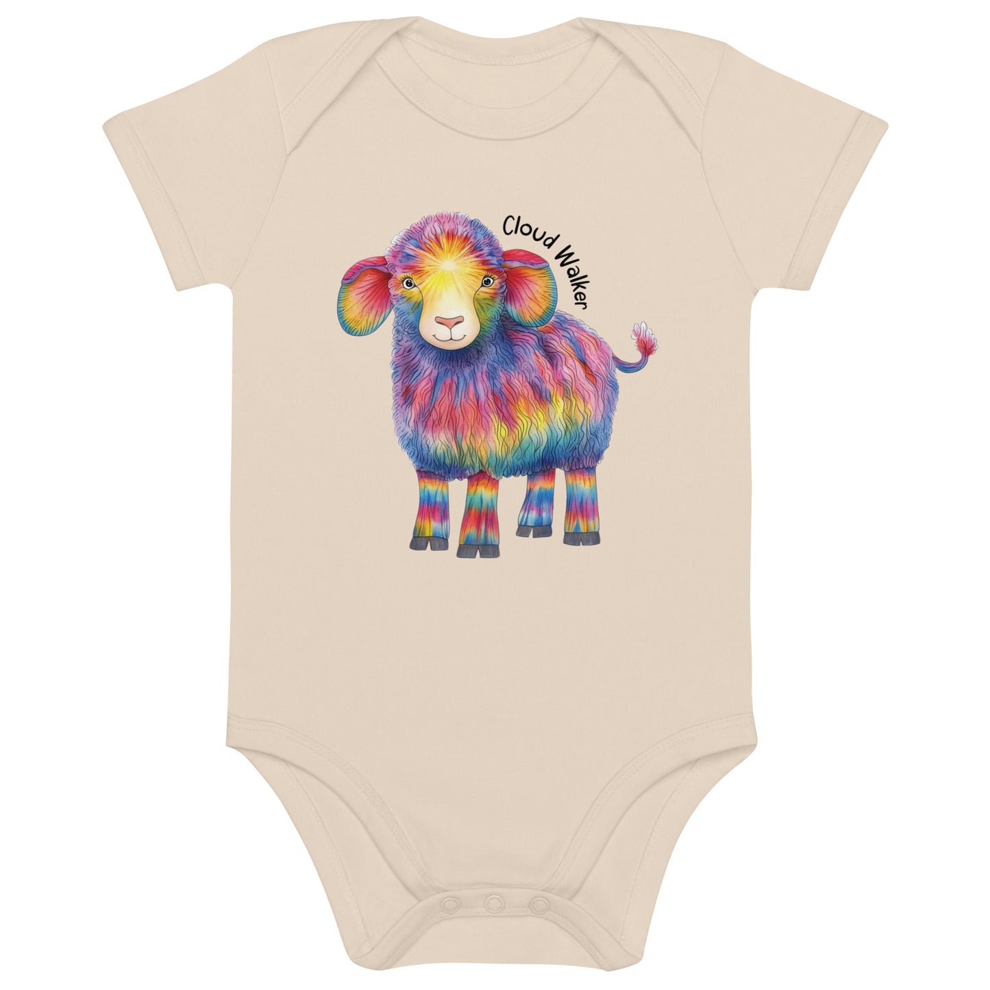 Sheep Organic Cotton Baby Bodysuit Cloud Walker