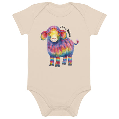 Sheep Organic Cotton Baby Bodysuit Cloud Walker