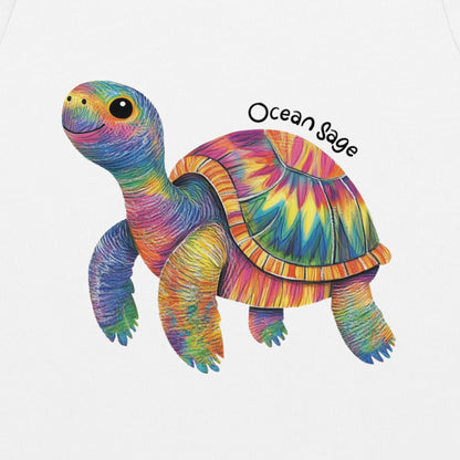 Turtle Organic Cotton Baby Bodysuit Ocean Sage