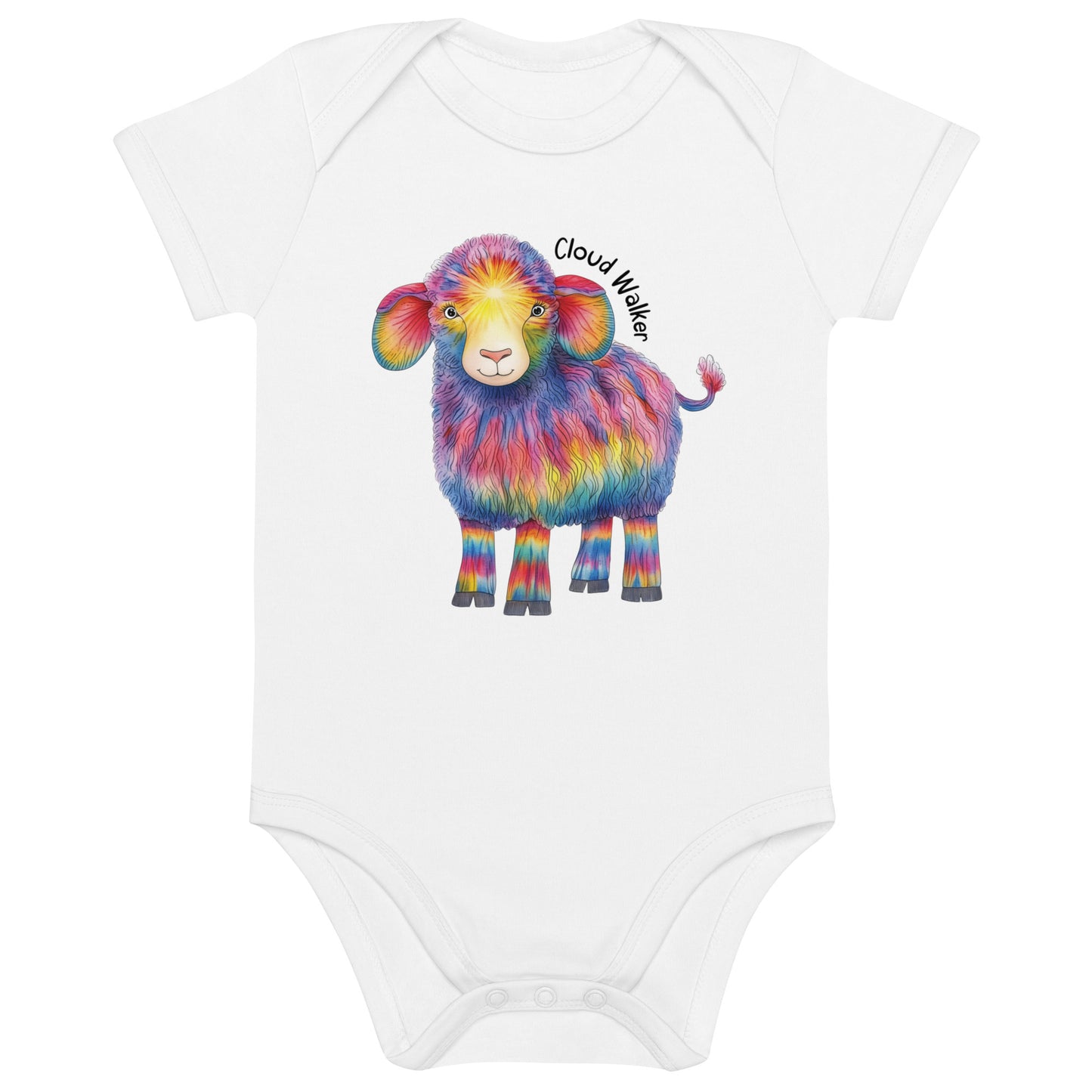 Sheep Organic Cotton Baby Bodysuit Cloud Walker