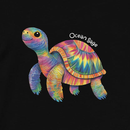 Turtle Organic Cotton Kid T-Shirt Ocean Sage