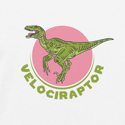 Velociraptor Dino Kids T-Shirt 100% Organic Cotton - “Know Your Dinosaurs” Collection