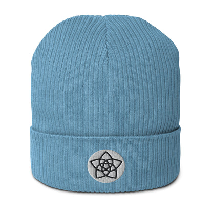 Tune into your inner goddess with our Venus Flower Organic Cotton Beanie in Bermuda Blue. Crafted from organic cotton and embroidered with the Venus Flower symbol, this beanie is a tribute to the divine feminine, blooming with unity, balance, and celestial connections. Plus, it's made with breathable, lightweight fabric and natural materials, ensuring you feel as light as a petal while you're on your celestial journey. Snatch one of these beanies and infuse your style with a touch of Venusian magic.