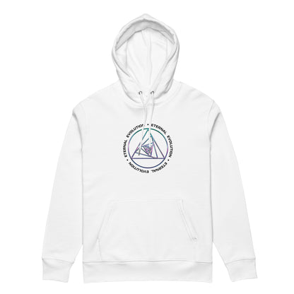 Eternal Evolution Spiraling Equilateral Triangles Hoodie 100% Organic Cotton