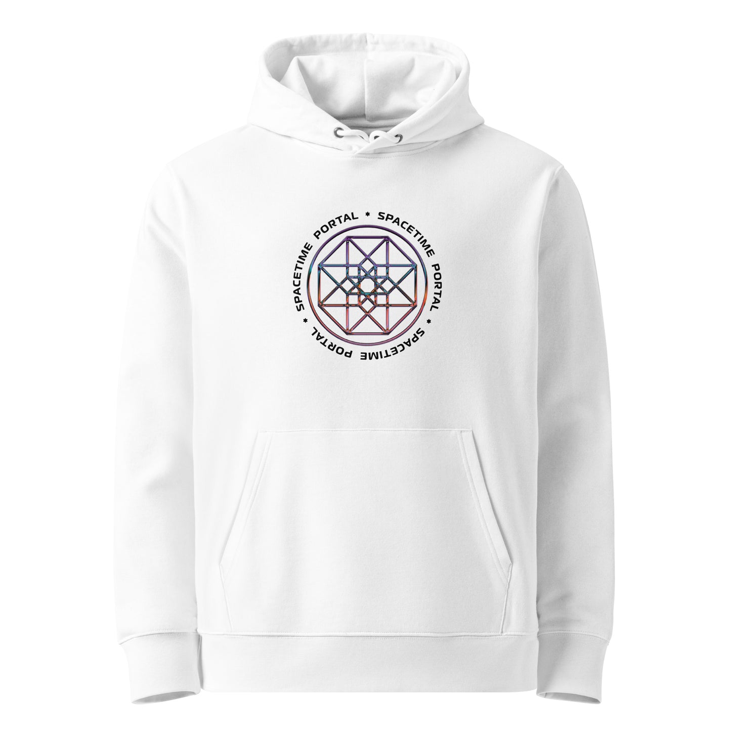 Spacetime Portal Tesseract Hoodie 100% Organic Cotton