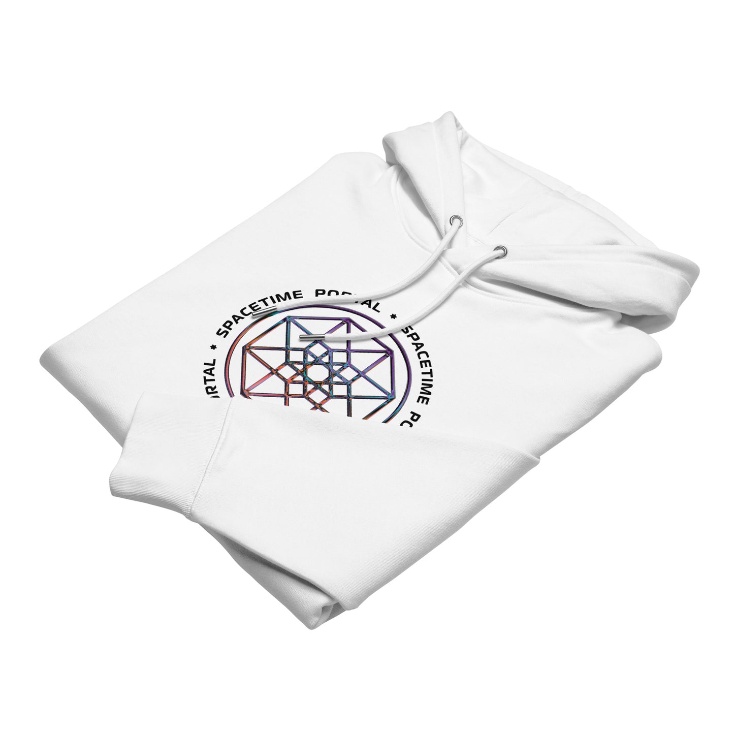 Spacetime Portal Tesseract Hoodie 100% Organic Cotton