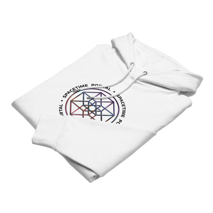 Tesseract Spacetime Portal Hoodie 100% Organic Cotton