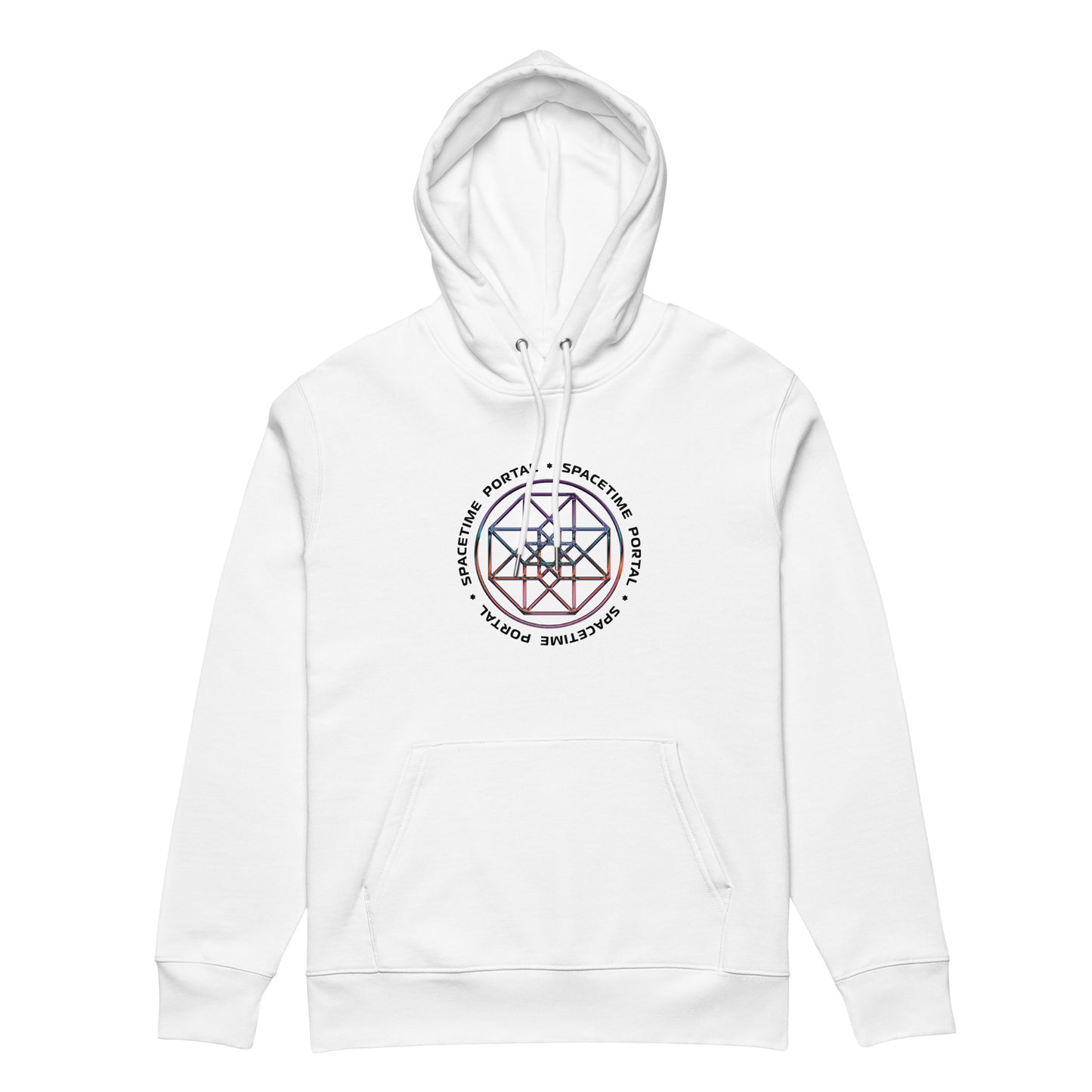 Spacetime Portal Tesseract Hoodie 100% Organic Cotton