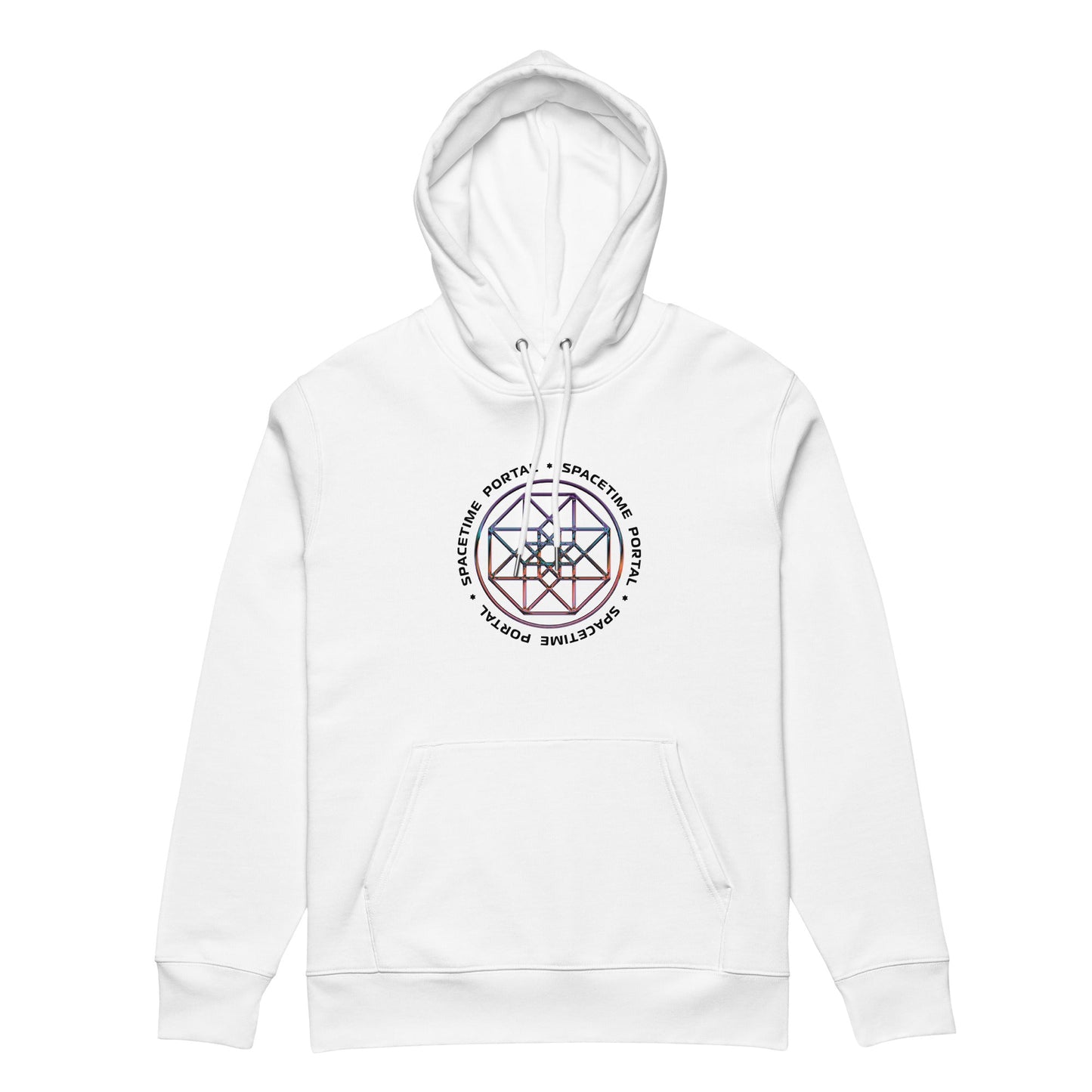 Tesseract Spacetime Portal Hoodie 100% Organic Cotton