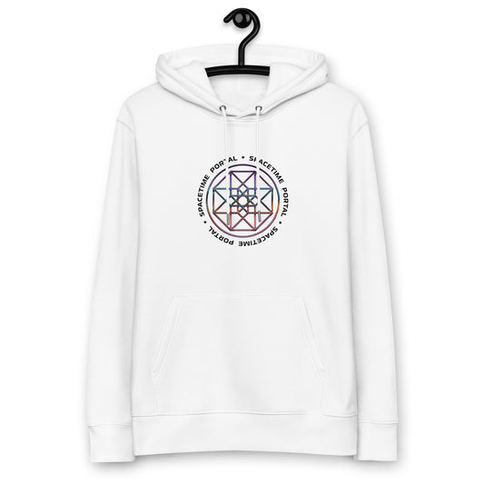 Tesseract Spacetime Portal Hoodie 100% Organic Cotton