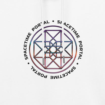 Tesseract Spacetime Portal Hoodie 100% Organic Cotton