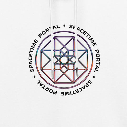 Tesseract Spacetime Portal Hoodie 100% Organic Cotton