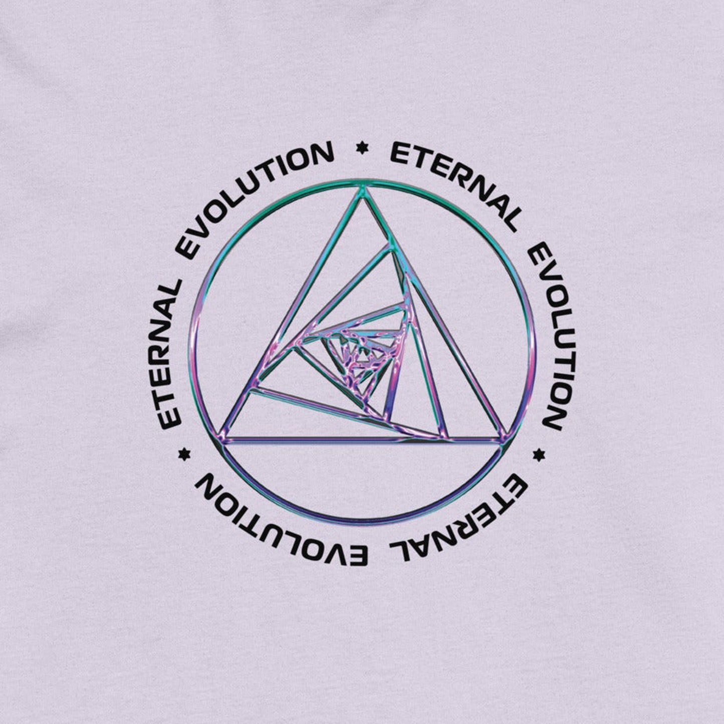 Spiraling Equilateral Triangles T Shirt 100% Organic Cotton